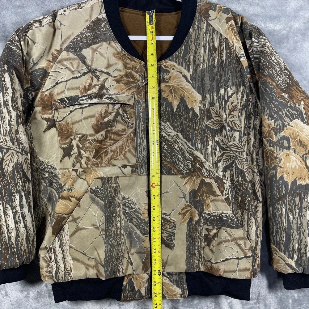 Cabela's Outdoor Gear Reversible Camo Insulated Jacket Men's Large Bomber Coat‎
